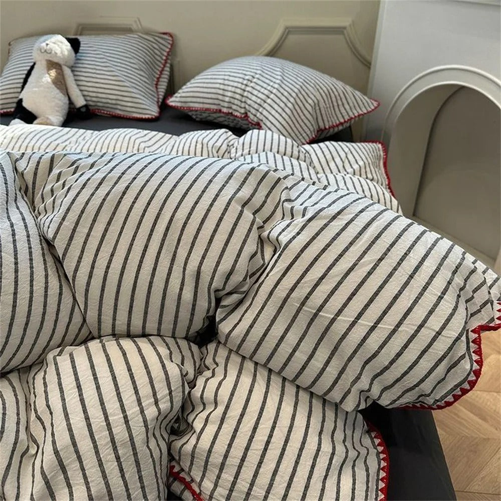 Minimalistisches Bettbezug-Set aus 100% Polyester – Weich und Atmungsaktiv