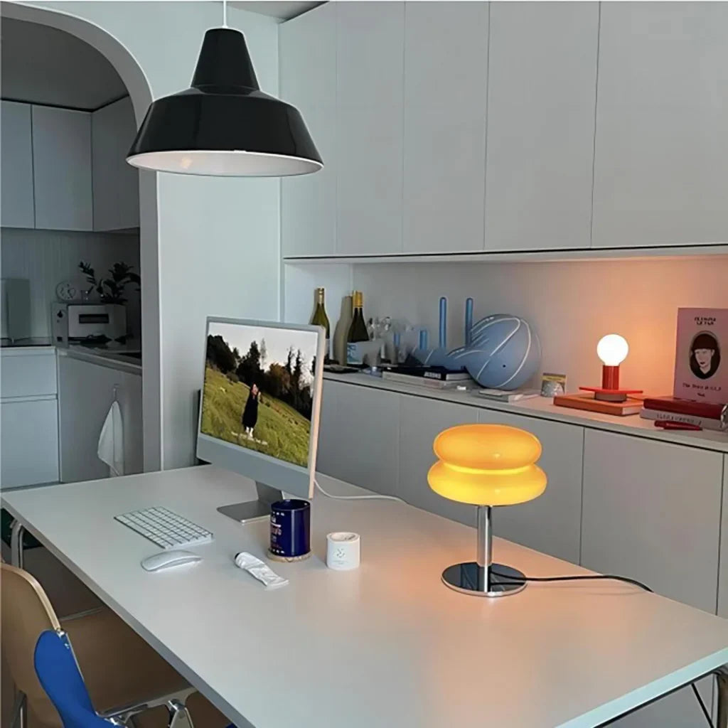 Finn Bauhaus Minimalistische Glas Tischlampe