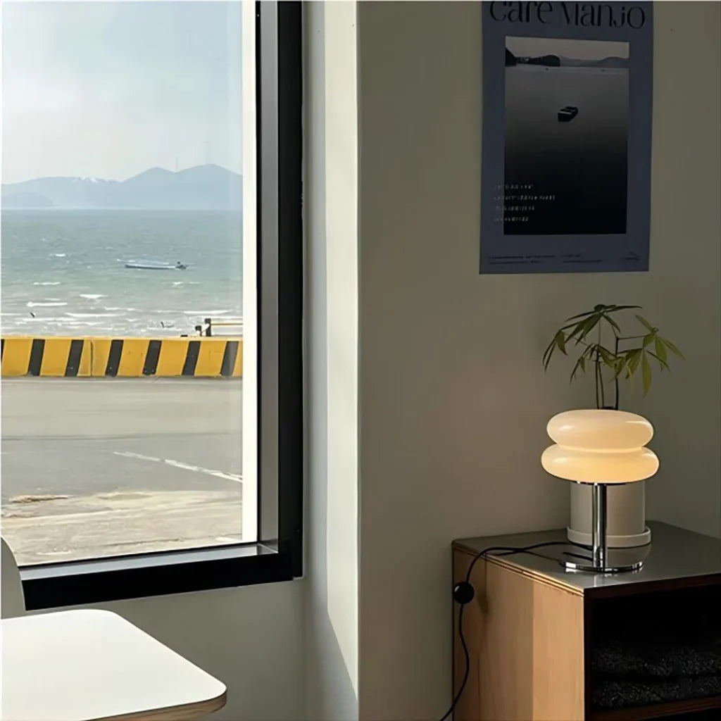 Finn Bauhaus Minimalistische Glas Tischlampe