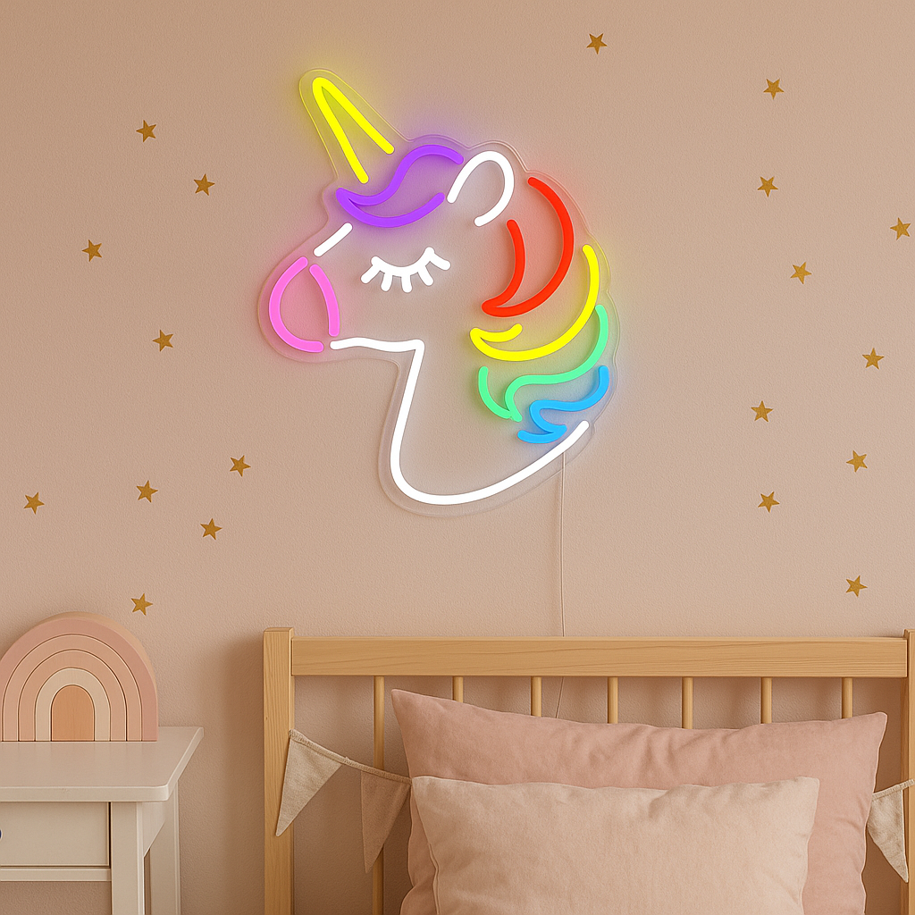 Einhorn Neon Wandleuchte