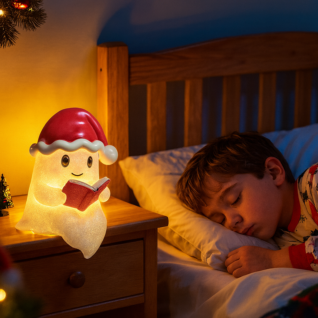 GhostGlow | Weihnachtsgeist Warmlicht Dekoration für Festliche Dekoration