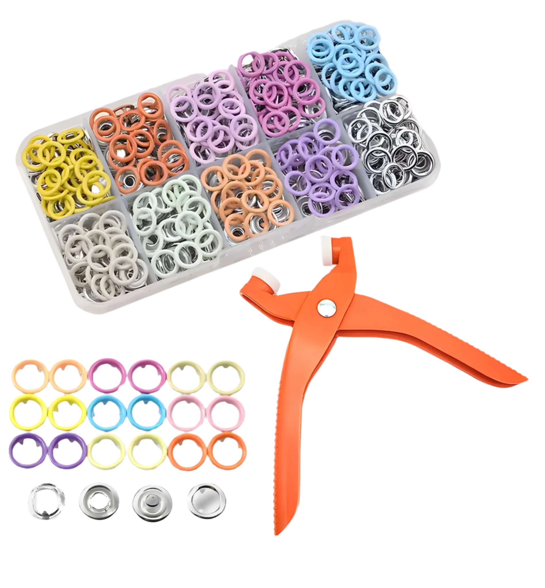 LuxiFix Knopf-Befestigungsset | Einfach und schnell Knöpfe befestigen mit einem kostenlosen zusätzlichen Set