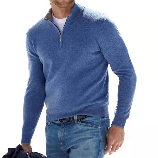 Merino Herrenpullover mit V-Ausschnitt - Herbstzauber Torino
