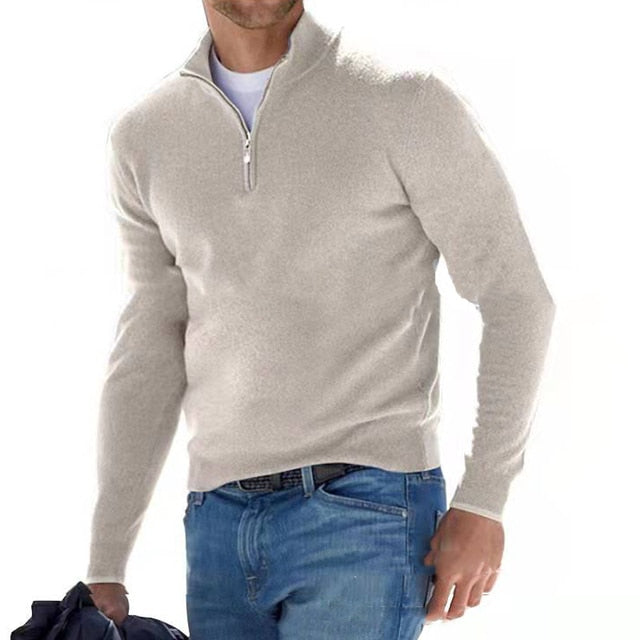 Merino Herrenpullover mit V-Ausschnitt - Herbstzauber Torino