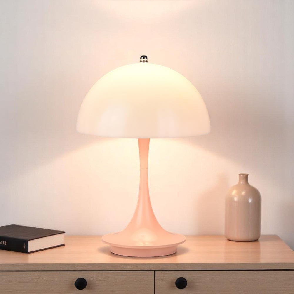 NordicMush Drahtlose LED Tischlampe Skandinavisches Design