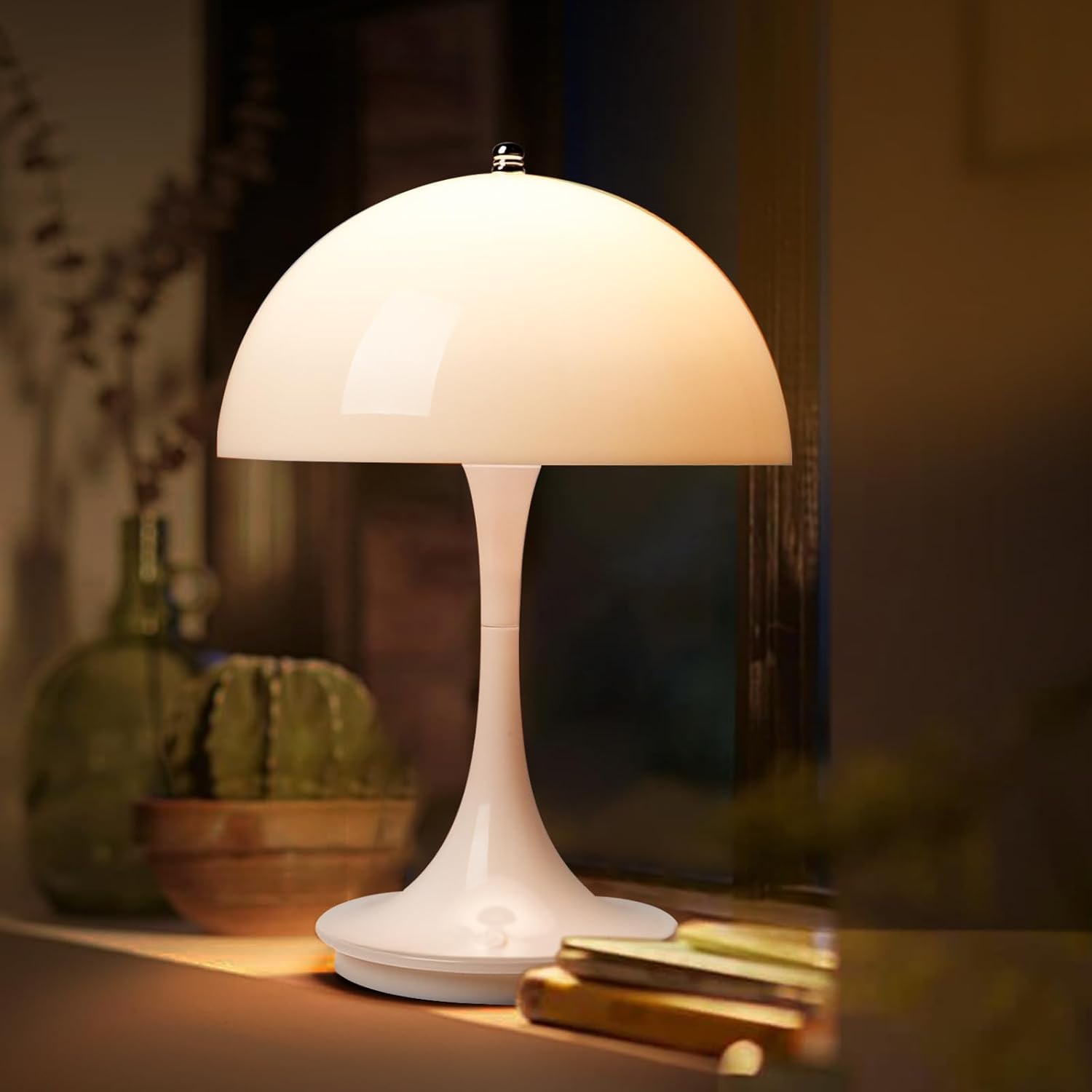 NordicMush Drahtlose LED Tischlampe Skandinavisches Design