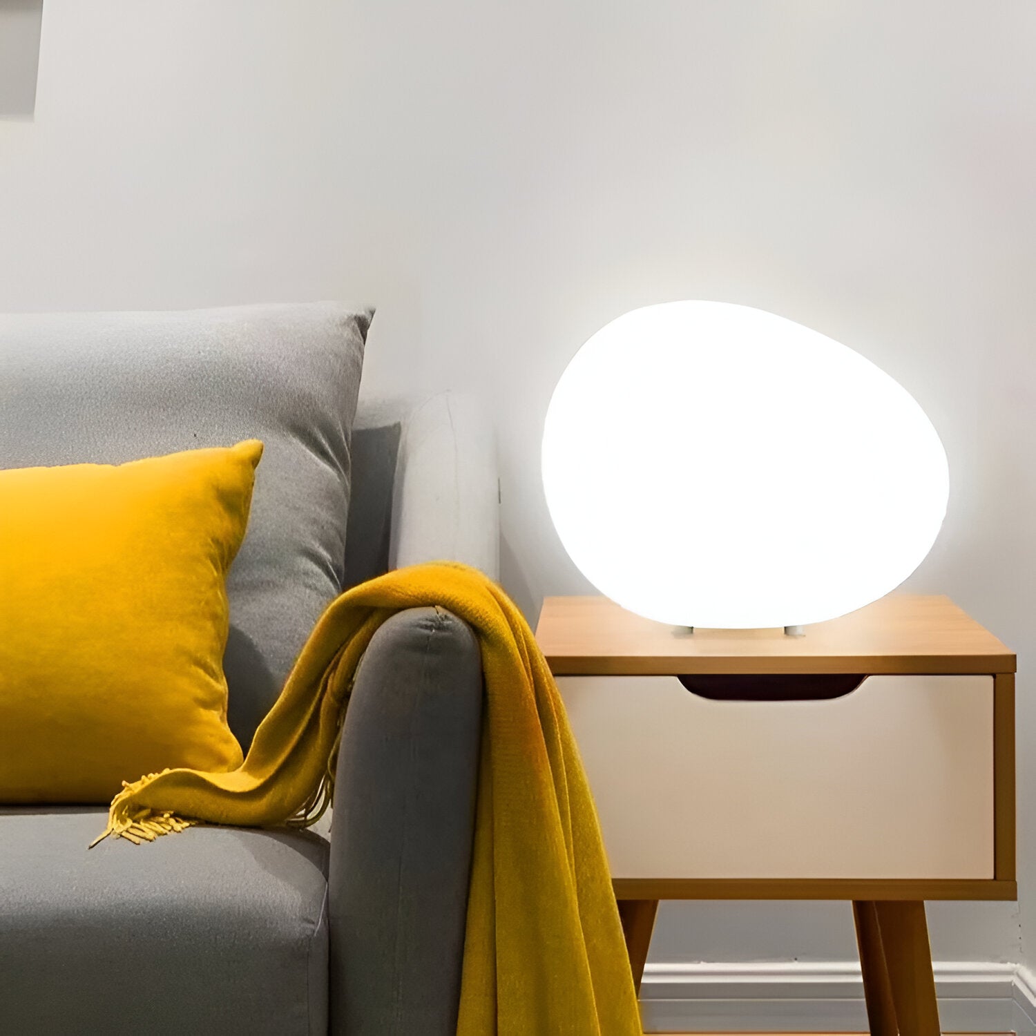 Nordische Steinförmige LED Tischlampe 1-Licht