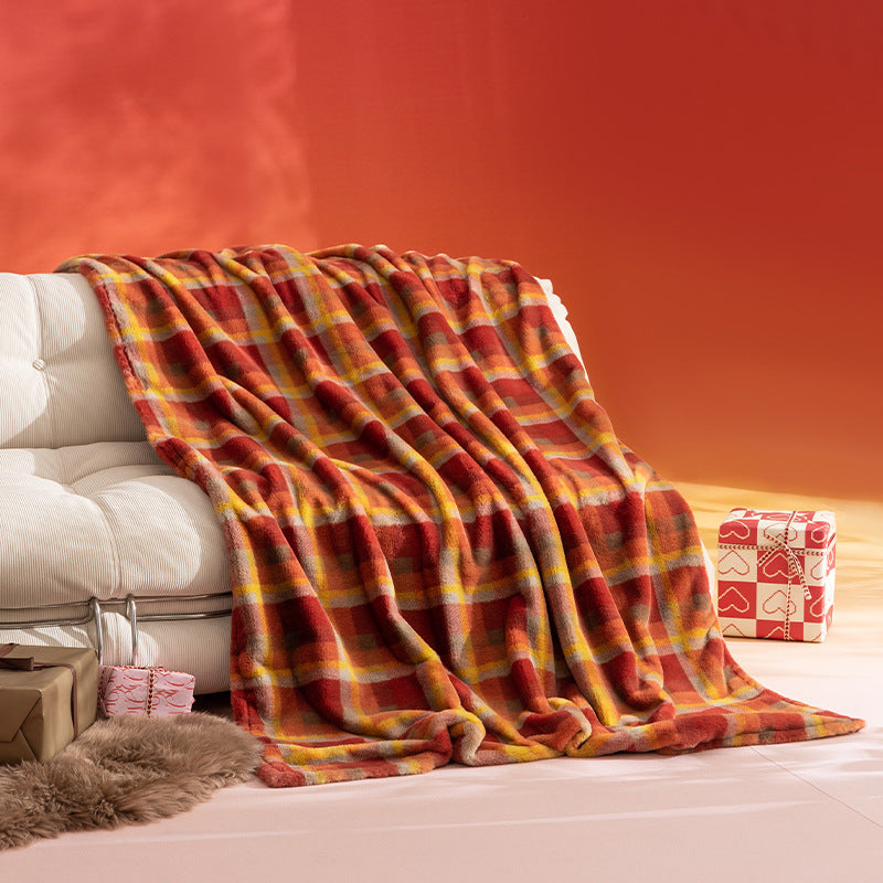 Karierte Thermofleece Decke – Extra Weiche, Leichte Mikrofaser Plaid