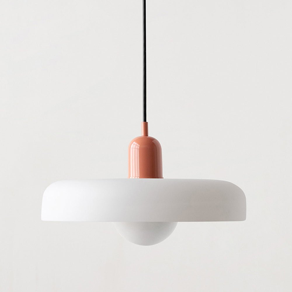Bauhaus Hängeleuchte aus Buntglas für modernes Interieur