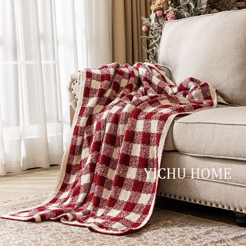 Karierte Plaid-Decke – Weiche und Warme Sofadecke