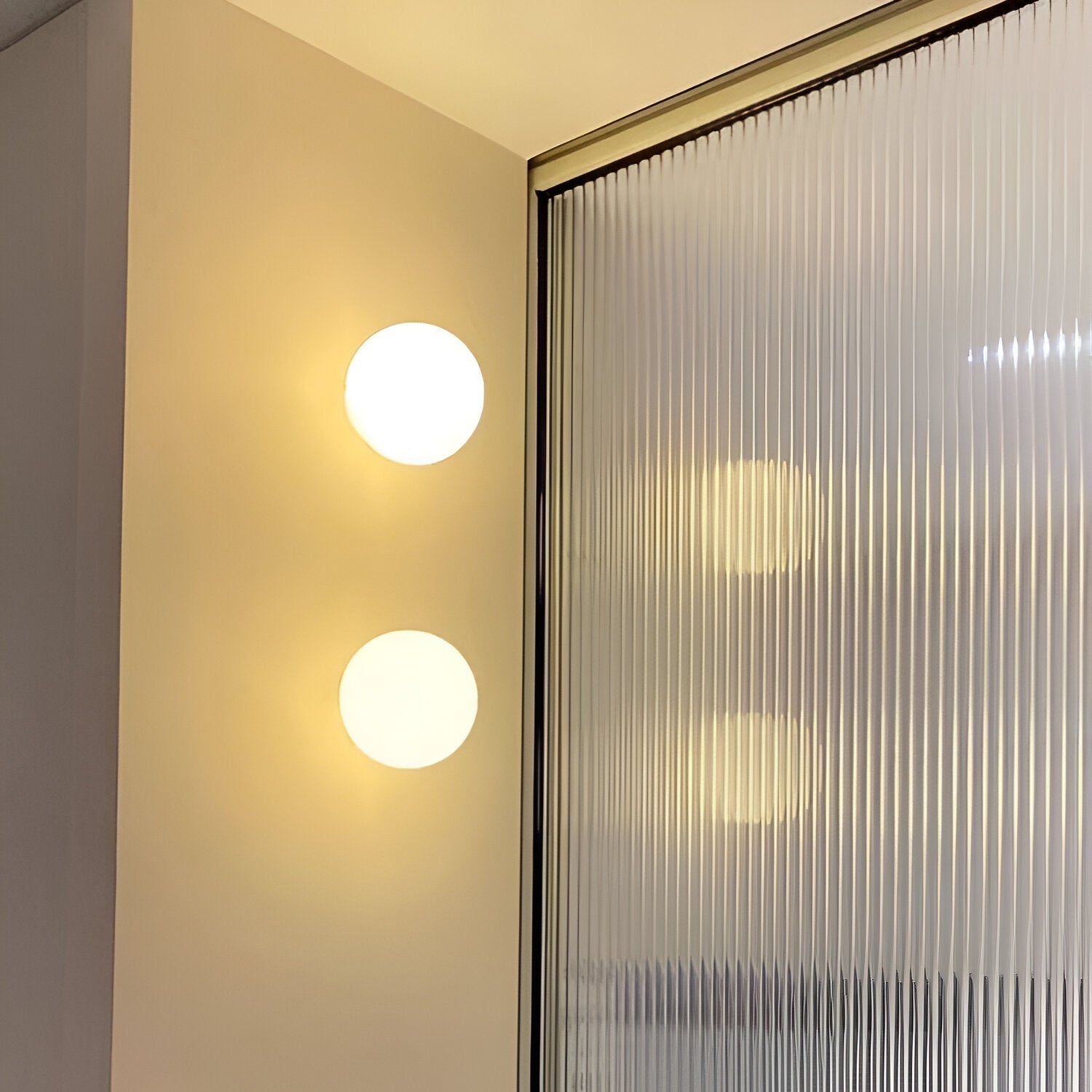 Minimalistische Runde Glas-Wandlampe LED 1-Licht