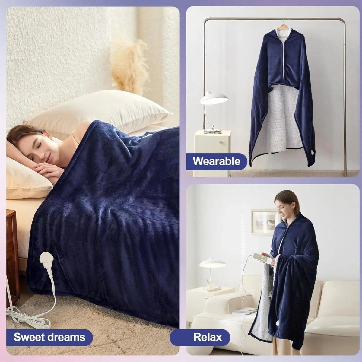 Heated Cuddle Blanket – Weiche Elektrische Wärmedecke für Zuhause
