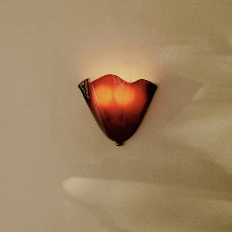 Retro Buntglas Rock Muschel Wandlampe LED 1-Licht