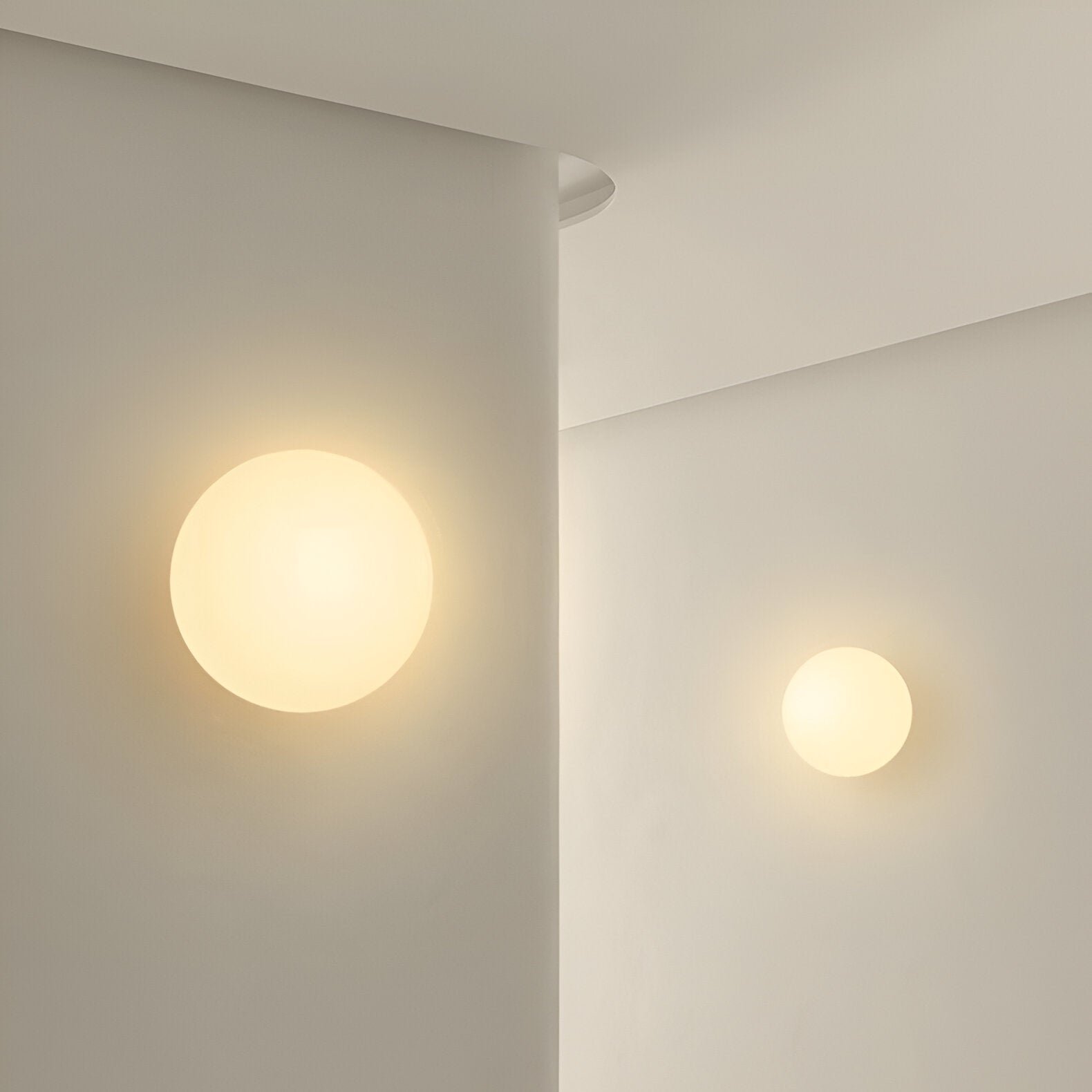 Minimalistische Runde Glas-Wandlampe LED 1-Licht