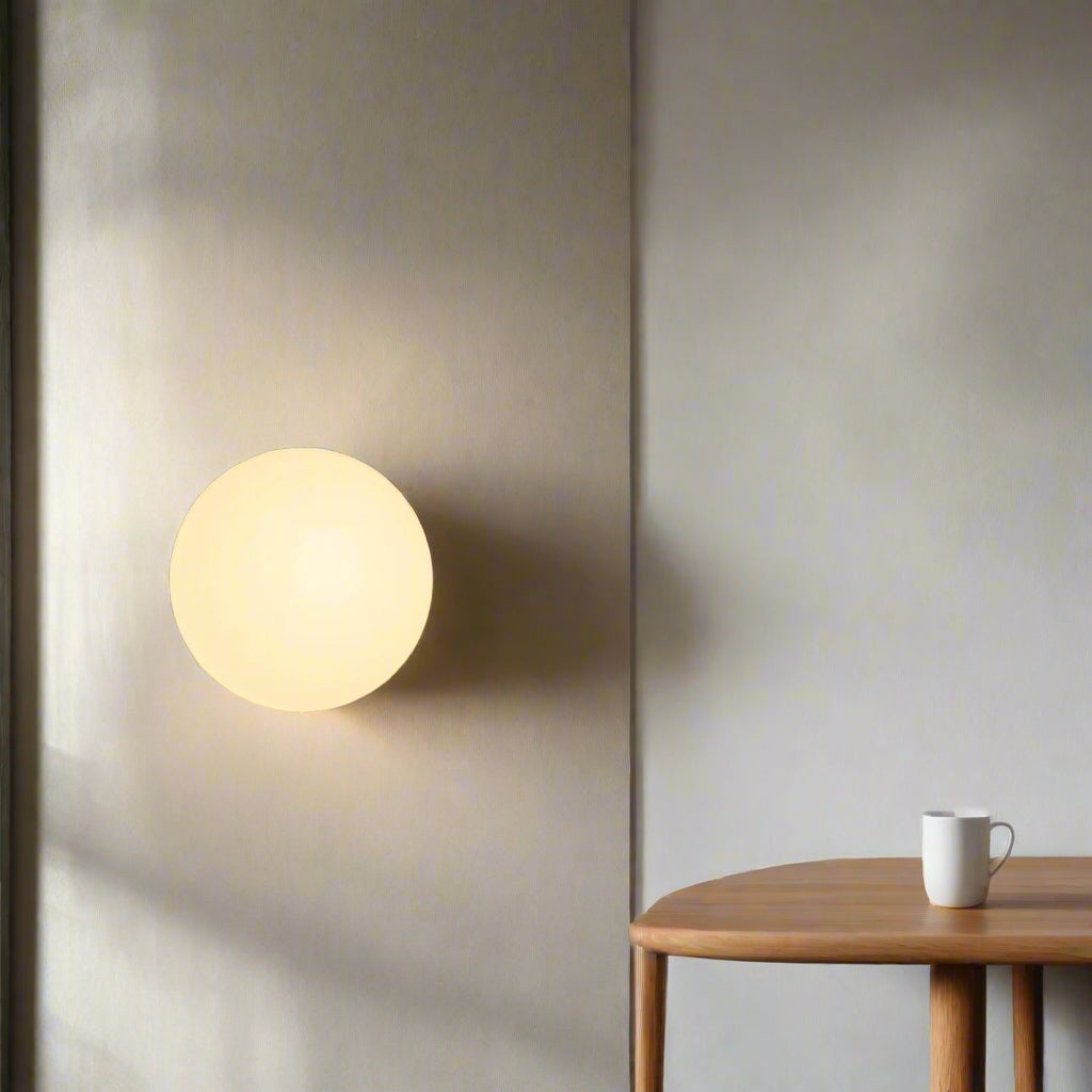 Minimalistische Runde Glas-Wandlampe LED 1-Licht