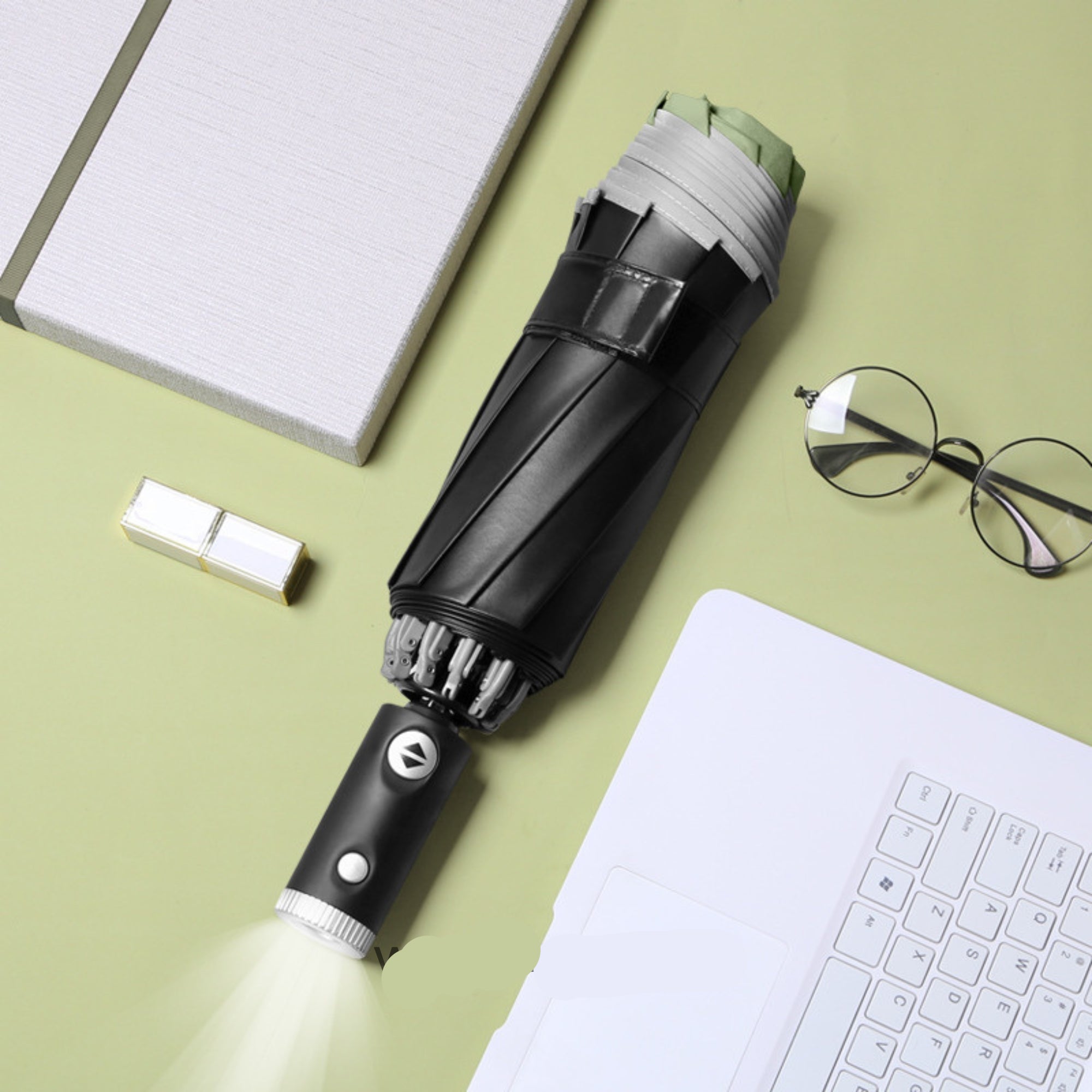 Éclat | Automatischer winddichter Regenschirm | Reflektierender Rand | Elegantes Design
