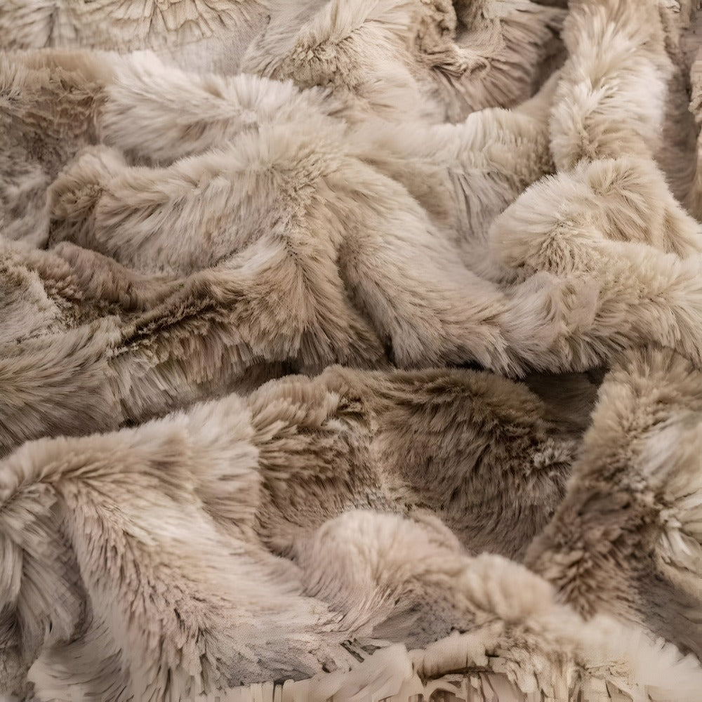Weiche Velours-Winterdecke – Warmes Koraalfleece-Plaid mit Batikmuster
