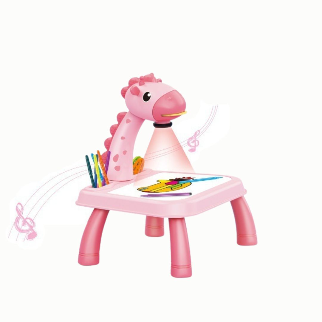 Kreativer Zeichentisch mit Projektor für Kinder