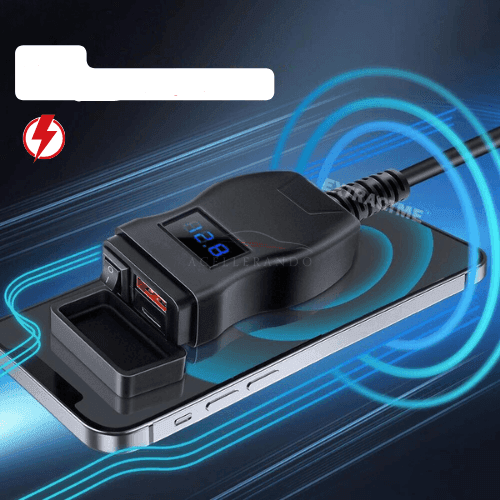 LuxCharge Elite Duo | Luxuriöses duales USB-Ladegerät für Motorräder
