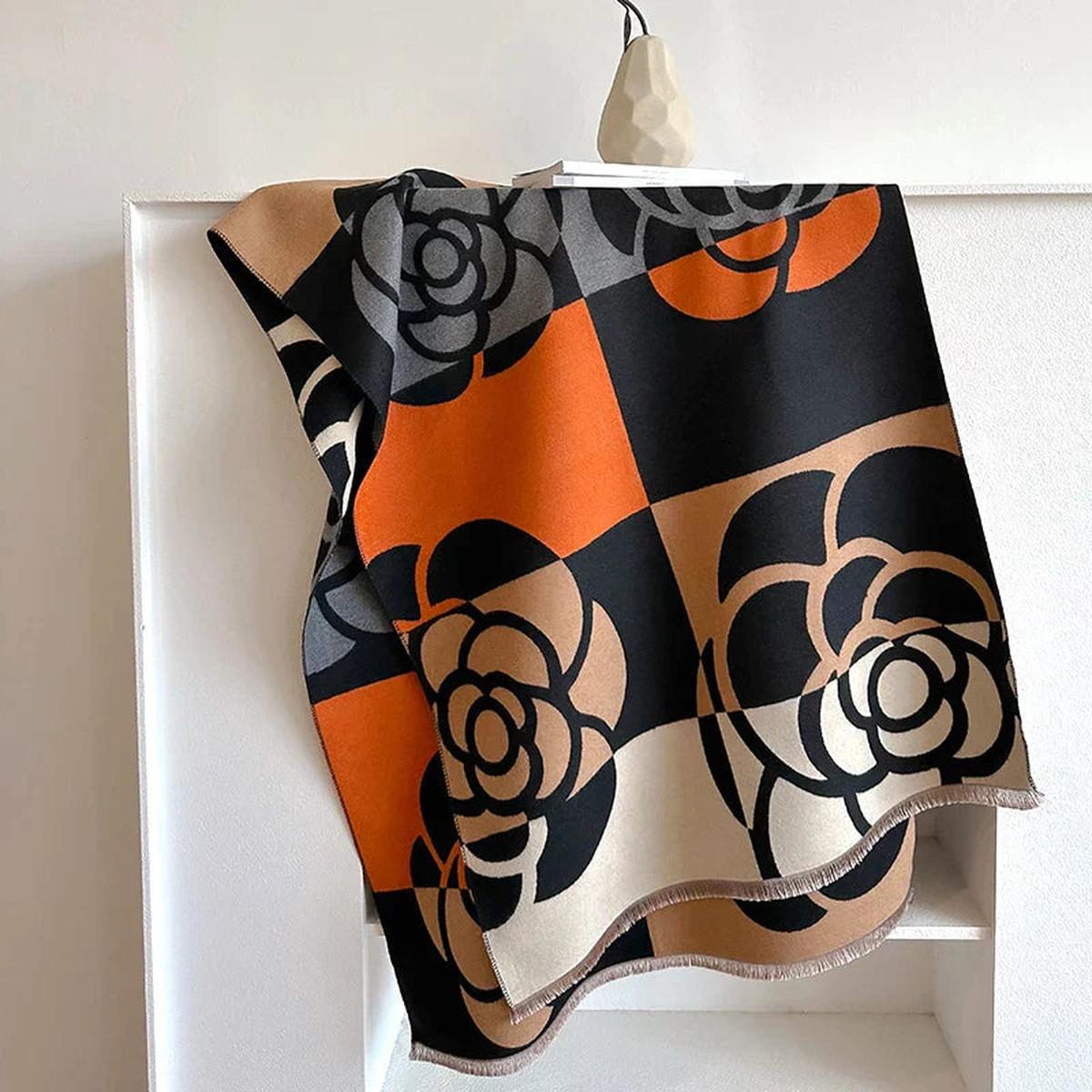 Reversible Bedruckte Kaschmirschal – Eleganz und Wärme
