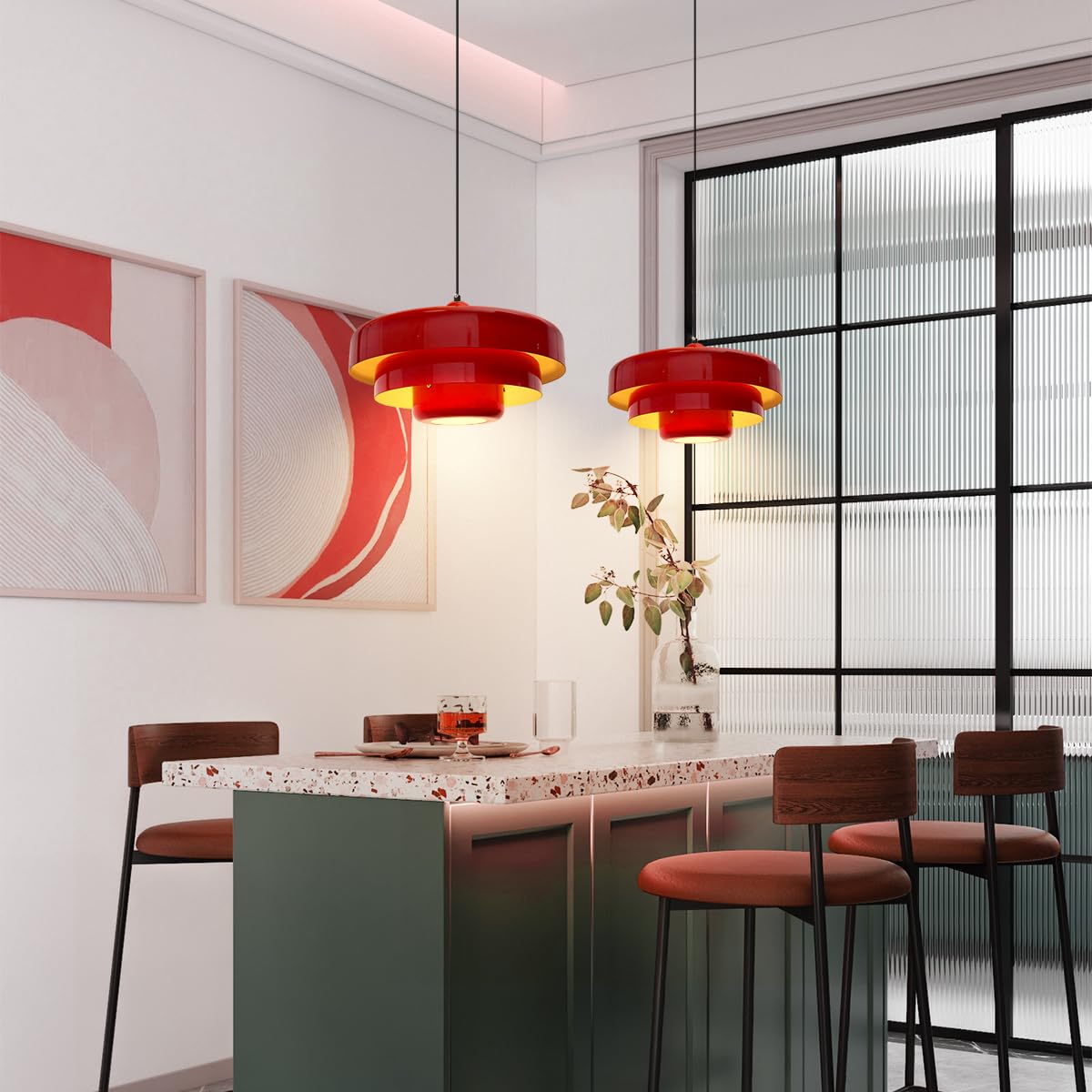 Skandinavische Glas-Hängelampe für moderne Wohnkultur