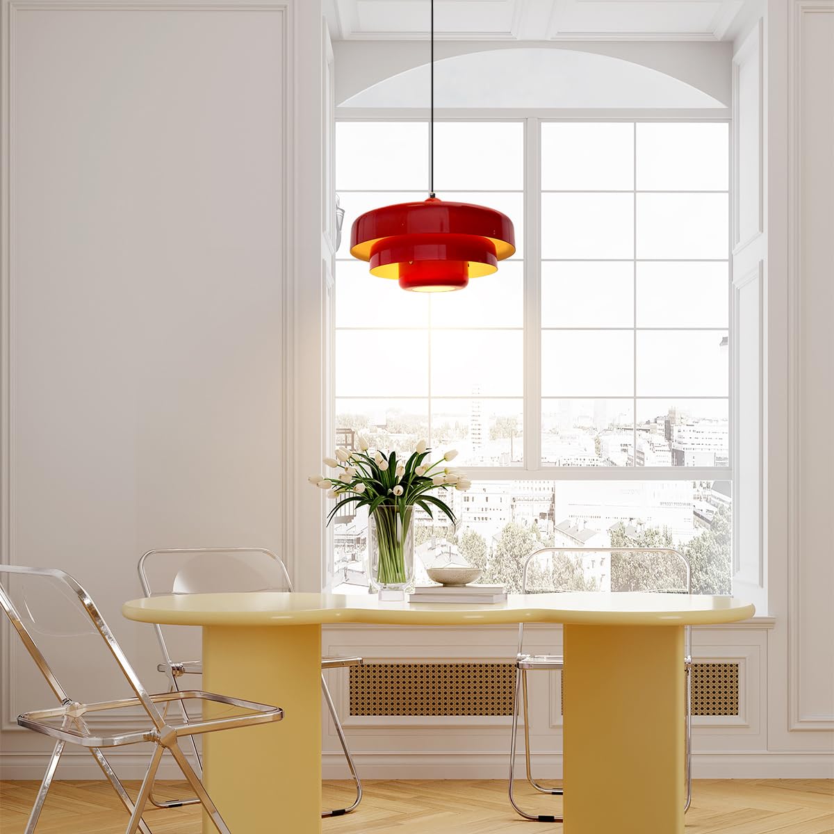 Skandinavische Glas-Hängelampe für moderne Wohnkultur