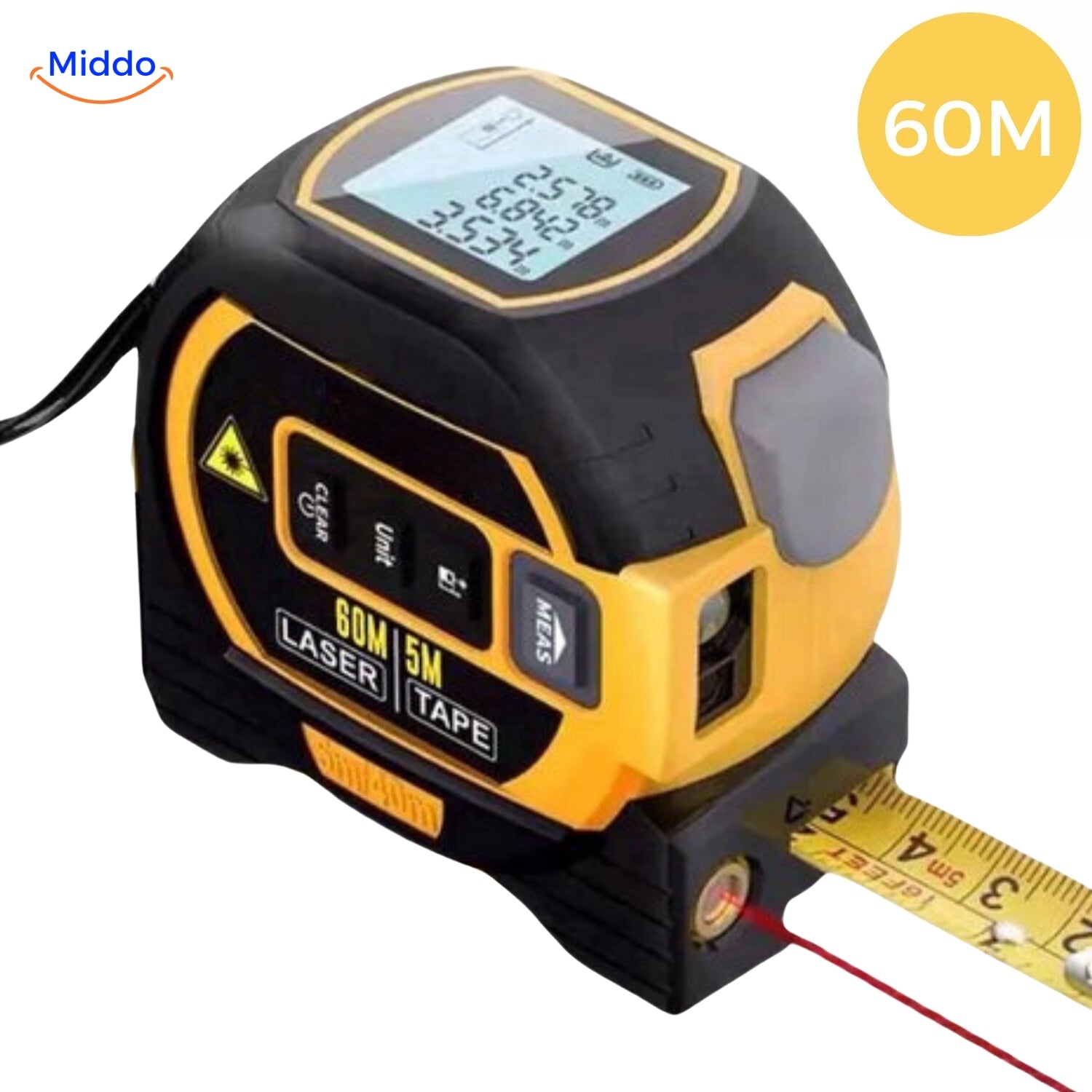 LaserPro Maßband 3-in-1 | Präzises digitales Lasermaßband mit 40 oder 60m Reichweite