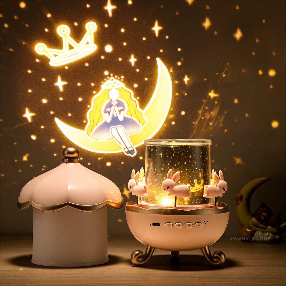 StarryTunes Musikdose Projektorlampe | Eine magische Mischung aus Licht und Melodie