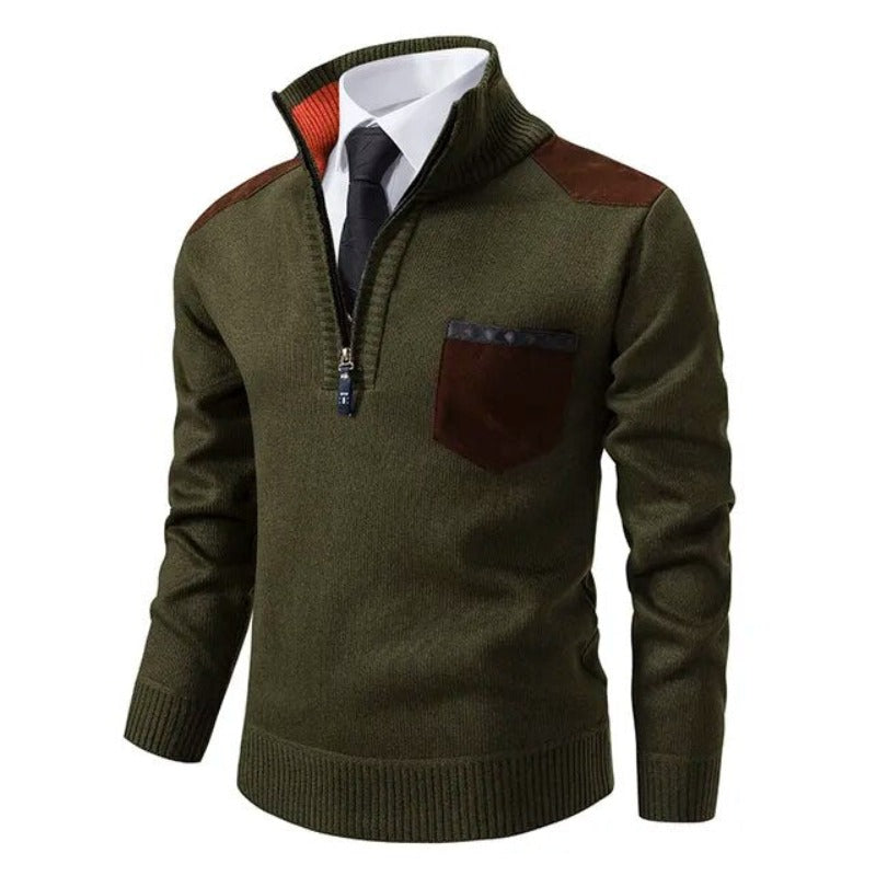 Herbstlicher Luxus Kaschmir Herrenpullover - Archer