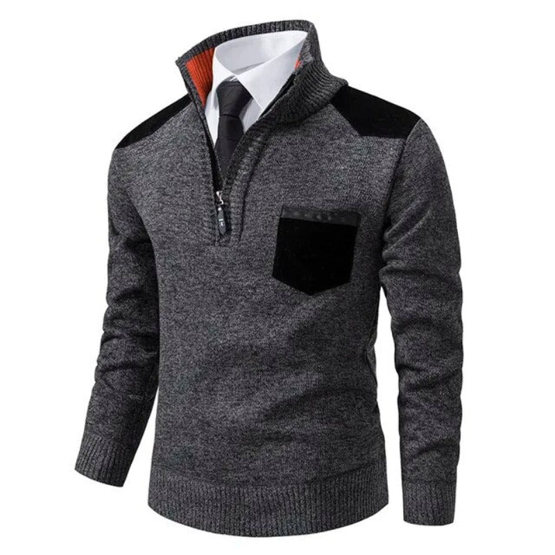 Herbstlicher Luxus Kaschmir Herrenpullover - Archer