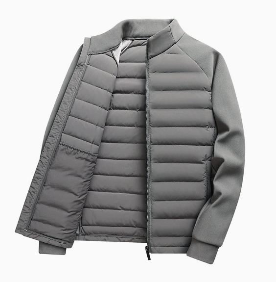 UrbanWarm leichte Herrenjacke mit Kapuze – stilvolle wattierte Übergangsjacke