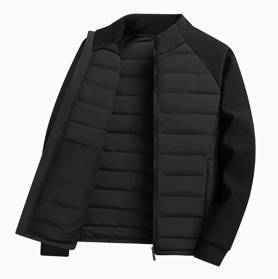 UrbanWarm leichte Herrenjacke mit Kapuze – stilvolle wattierte Übergangsjacke