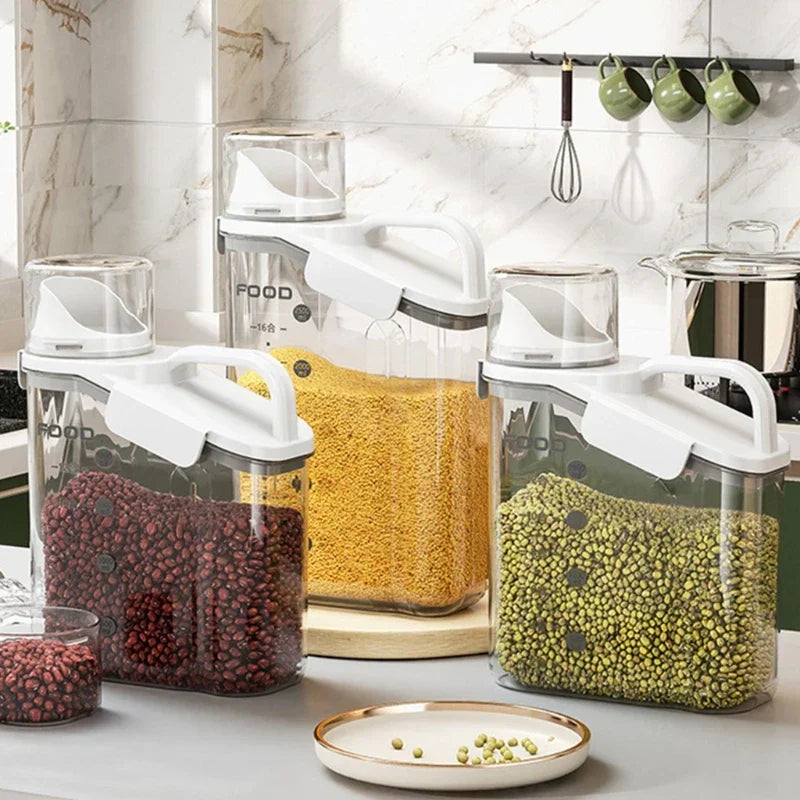 FreshSeal Pro | Transparenter lebensmittelechter Getreidelagerdispenser