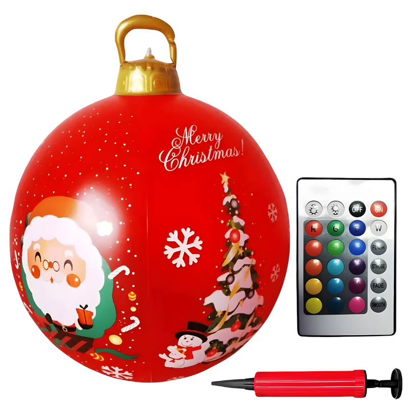 PVC Weihnachtsdekoration für Außen mit Bunter LED-Beleuchtung
