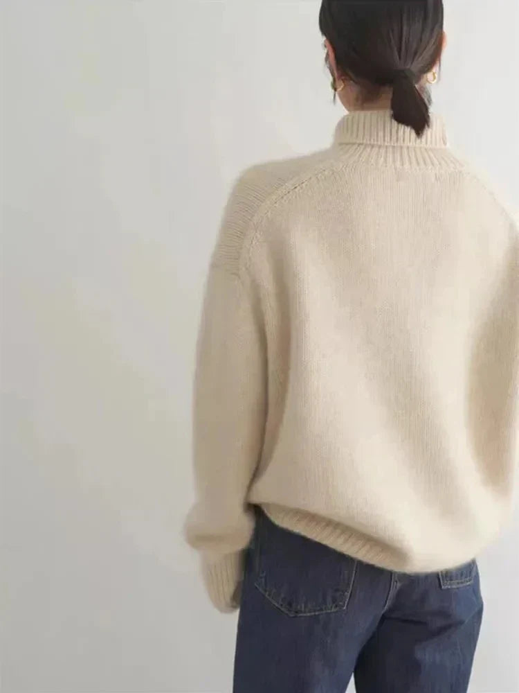 Eleganter Damen Rollkragenpullover Elayna – Weicher warmer Rollkragen mit luxuriösem Schnitt