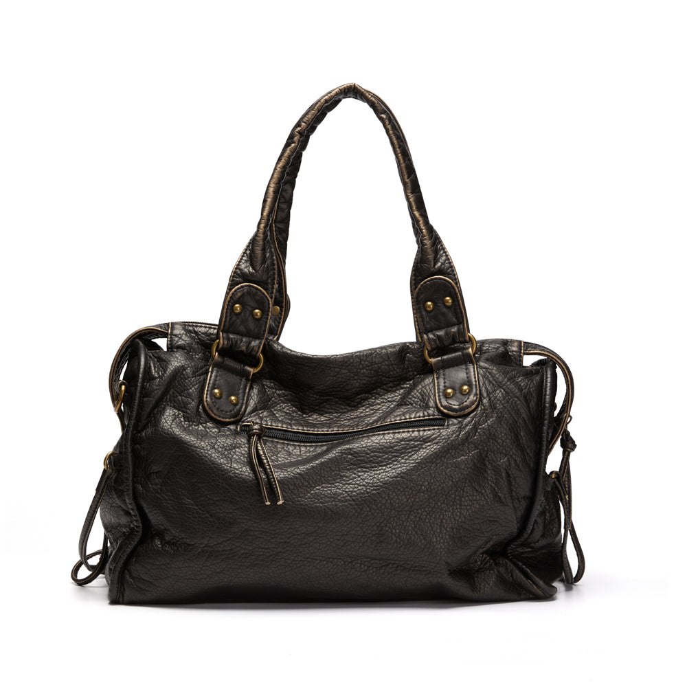 Schwarze Handtasche für den Unterricht – Retro-Eleganz und moderne Praktikabilität