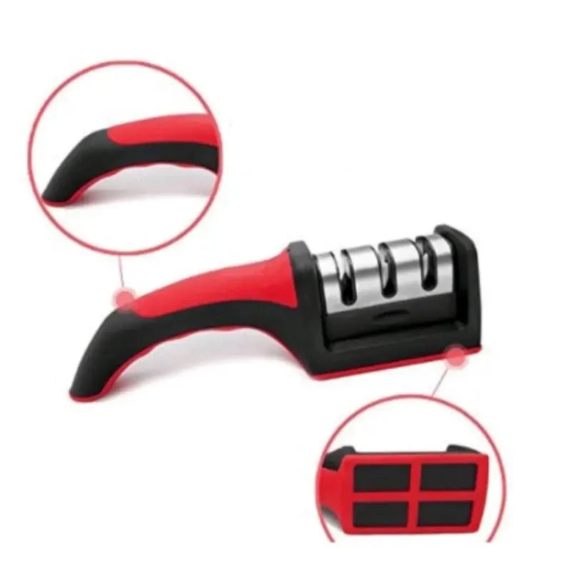 KüchenElite Luxe 3-in-1 Messerschärfer | Professioneller Schärfer für scharfe und langlebige Messer