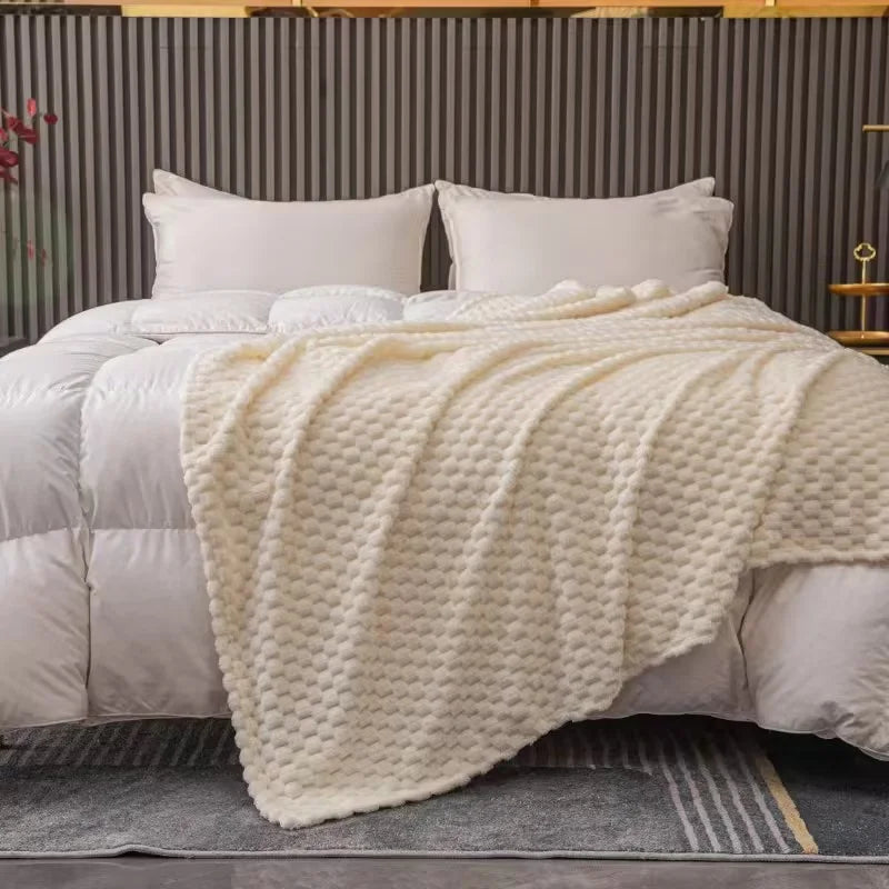 Caelidra - Karierte Weiche Samtdecke Warme Gemütliche Plaid für Sofa und Bett