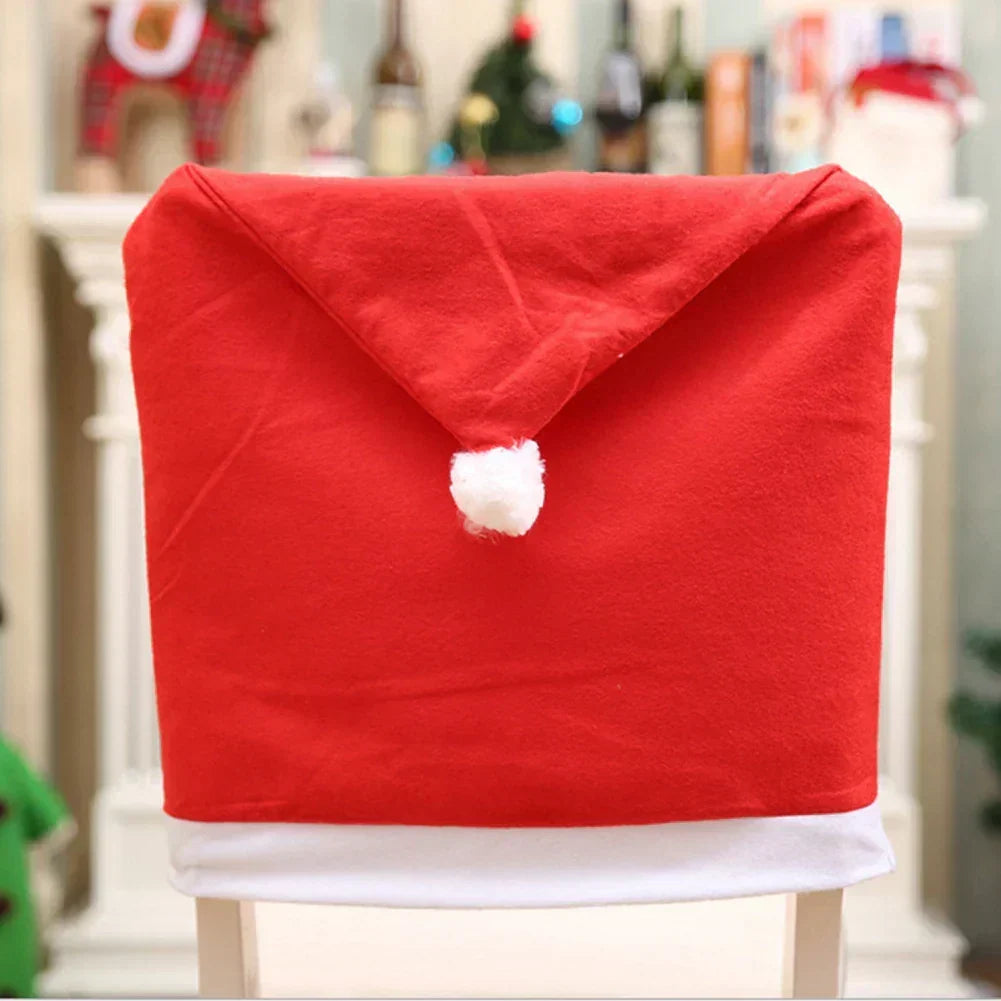 Weihnachtsstuhlbezüge – Weihnachtsmannmützen für Esszimmerstühle