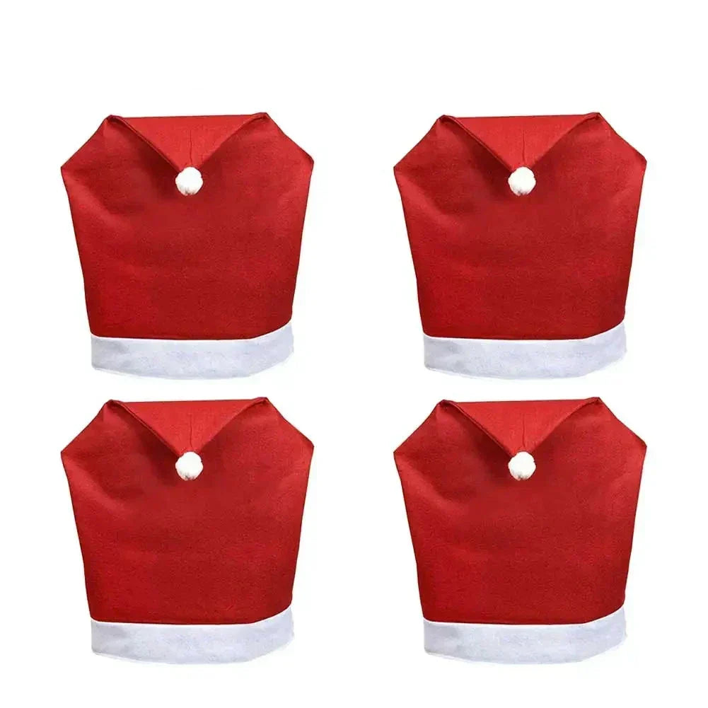 Weihnachtsstuhlbezüge – Weihnachtsmannmützen für Esszimmerstühle