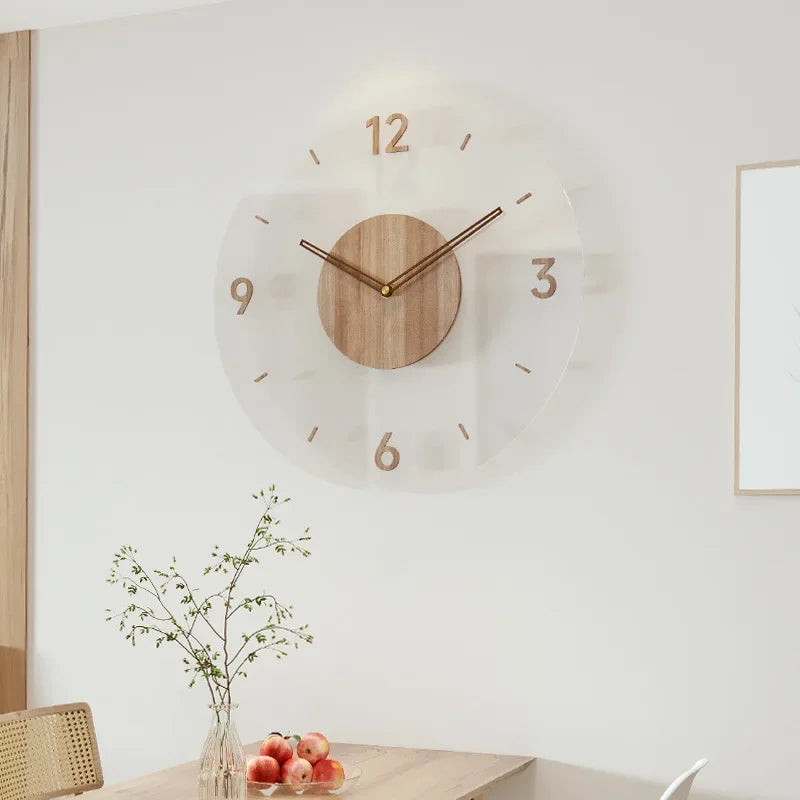 Moderne Wanduhr aus Holz – Minimalistisches und elegantes Design für das Wohnzimmer