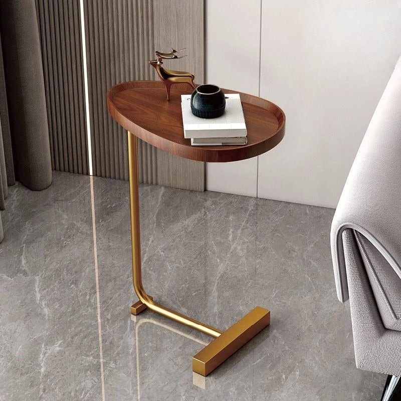 Nirethia - C-förmiger mobiler Beistelltisch ideal für Sofa oder Bett