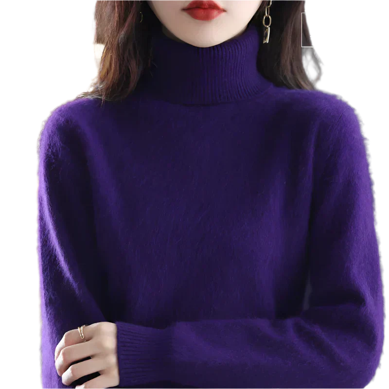 AuroraWeave Kaschmir Rollkragenpullover für Frauen im Herbst