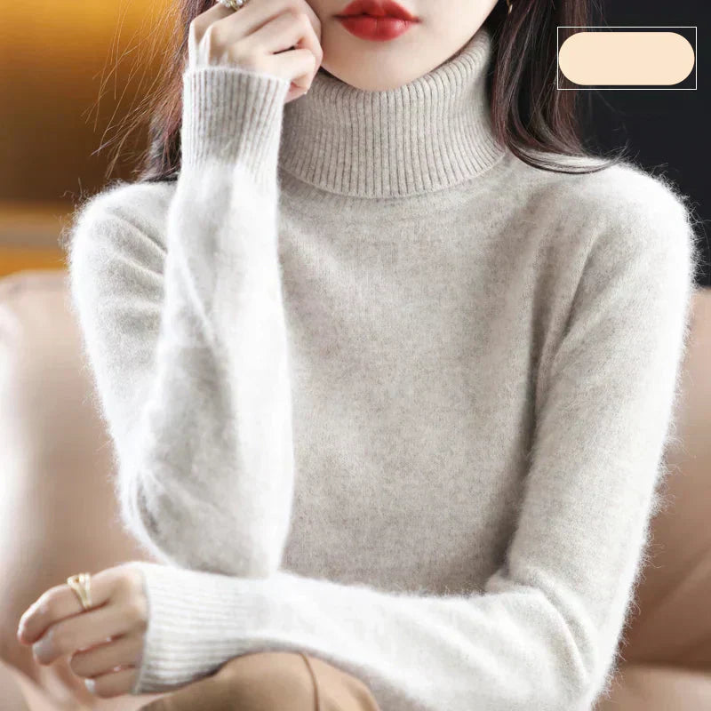 Nyorelle Kaschmir Hochkragenpullover für Herbst und Winter