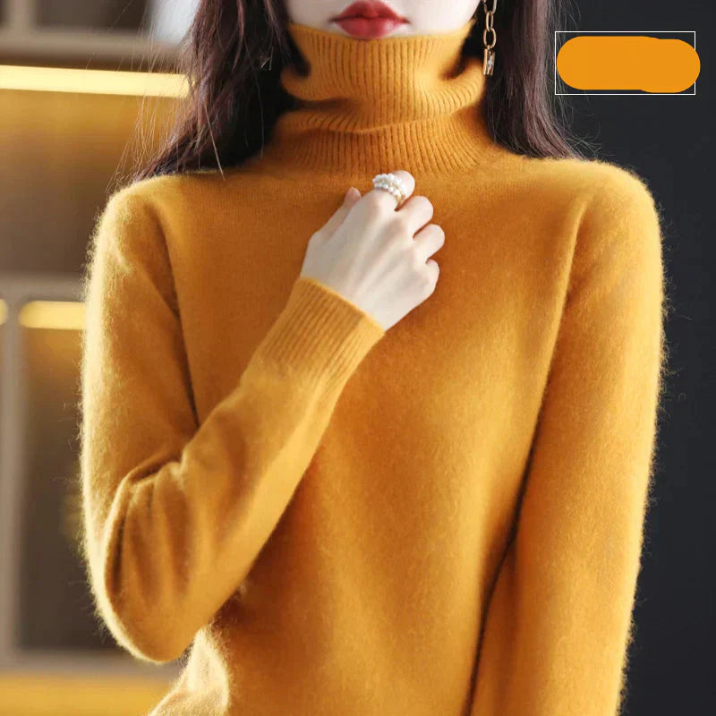 Nyorelle Kaschmir Hochkragenpullover für Herbst und Winter