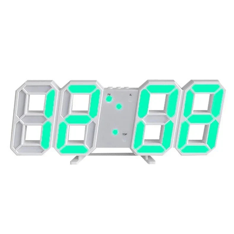 TimeGlow 3D LED Wanduhr – Digitale Uhr mit Einstellbarer Beleuchtung