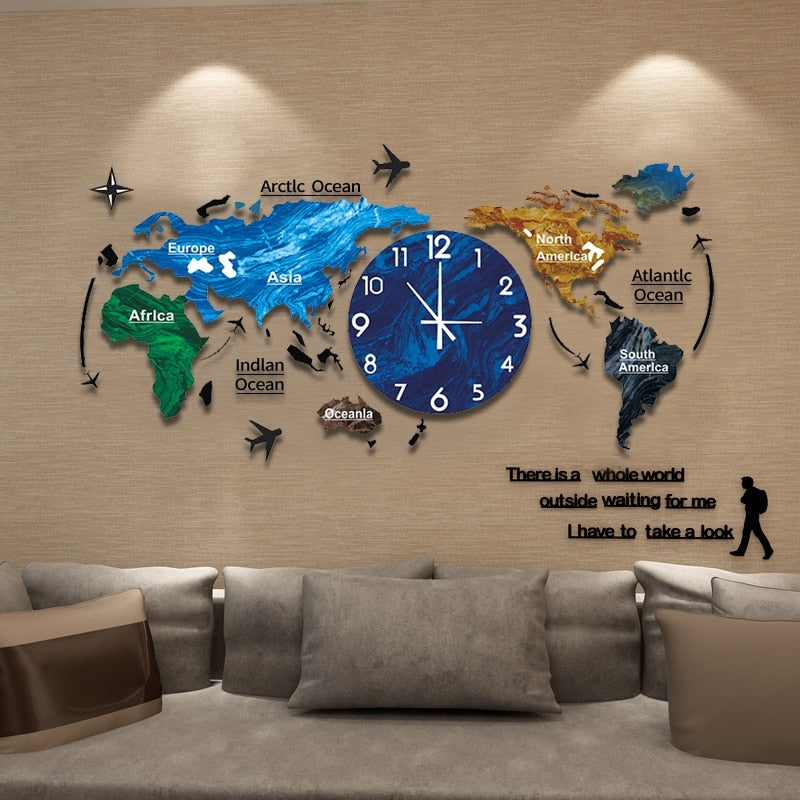 Artsy Time Einzigartige Acryl 3D DIY Wanduhr