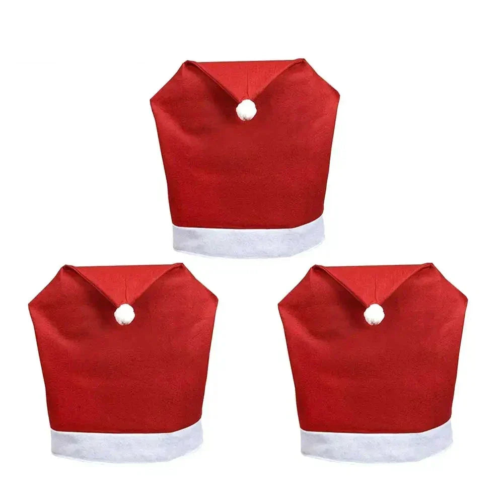 Weihnachtsstuhlbezüge – Weihnachtsmannmützen für Esszimmerstühle