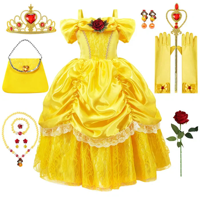 Liora Verzauberndes Prinzessinnenkleid – Märchenhaftes Cosplay für Kinder