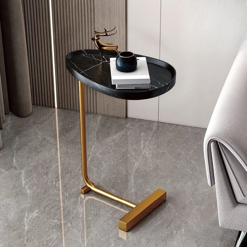 Nirethia - C-förmiger mobiler Beistelltisch ideal für Sofa oder Bett